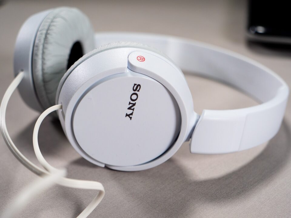 Photo depicting a Sony product laying on a desk